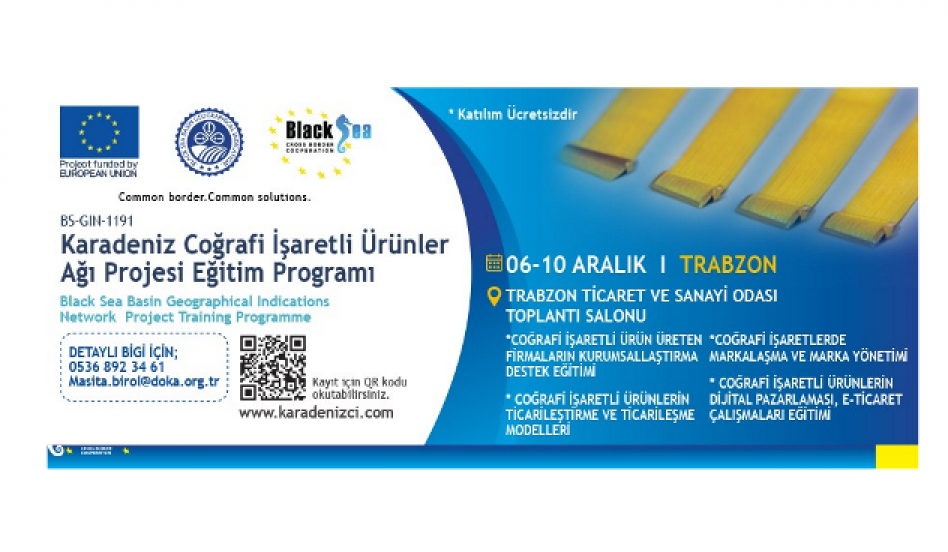 DOKA, Coğrafi İşaretli Ürün üreten ve pazarlayanlara eğitim verecek